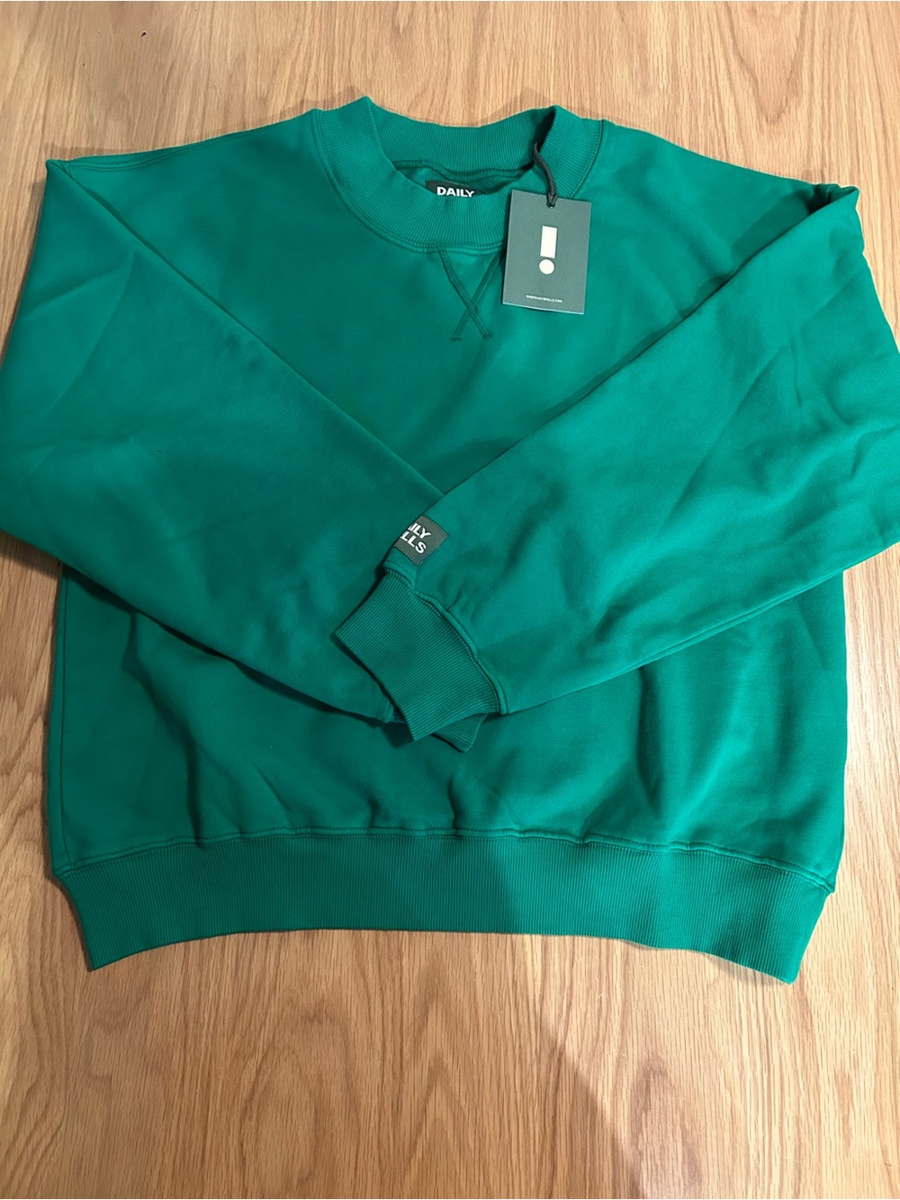 Daily Drills Vintage Crew Sweatshirt - Kelly Green Size M/L NWT
